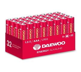Алкалиновая батарейка DAEWOO LR03 ENERGY Alkaline 2021 Pack-32 5030084 