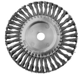 Щетка дисковая (жгутированная стальная проволока 0.5 мм, 200 мм) для УШМ MIRAX 35140-200 