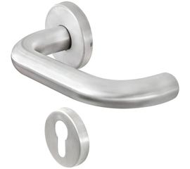 Гарнитур DOORLOCK DL 038/F-55 PZ U-form Rt нерж. сталь, универс. монтаж, розетка 55мм, шпиндель 8мм 73309 