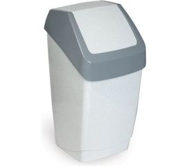 Ведро-контейнер с крышкой для мусора IDEA 15л, Хапс, 46х26х25 см, серое М 2471 600084 