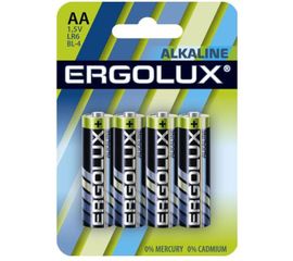 Батарейка Ergolux 1.5В, LR6, Alkaline, BL-4 11748 