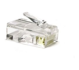 Разъем под витую пару Hyperline, PLUG-8P8C-U-C6-100, RJ-45, 8P8C, категория 6, 50 микродюймов, универсальный, для одножильного и многожильного кабеля, 100 шт, 49367 