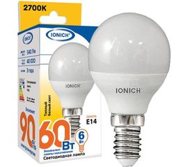 Лампа IONICH ILED-SMD2835-P45-6-540-230-2.7-E14 1546 
