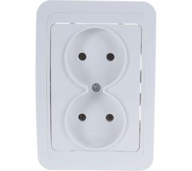 Двойная розетка IN HOME CLASSICO белая 2102 4680005959914 
