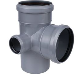 Крестовина для канализации Flextron двухплоскостная, левая 110х110х50/87 SVK-K711587 