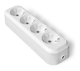 Колодка для удлинителя IONICH 4 гнездо с/з 1522 