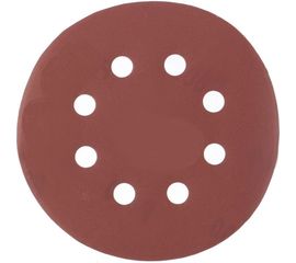 Круг абразивный на ворсовой подложке под липучку, перфорированный (5 шт; 125 мм; 8 отв.; P500) MATRIX 73816 