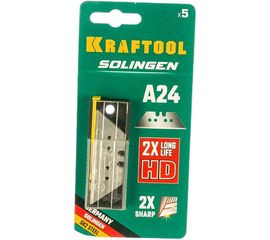 Лезвия трапециевидные сменные SOLINGEN (5 шт; А24) Kraftool 09625-S5_z02 