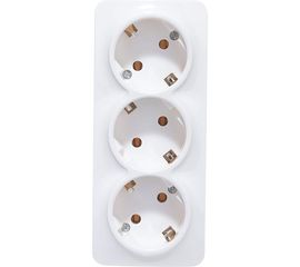 Розетка IONICH 3-ая с/з белая 1420 