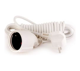 Сетевой одноместный удлинитель, с з/к, 250В, 16А, 5м LUX У-161-05 4606400419716 