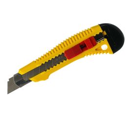 Упрочненный нож с металлической направляющей и сдвижным фиксатором Stayer FORCE-M сегментированные лезвия 18 мм 0913_z01 