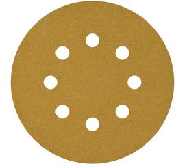Круг шлифовальный на липучке PAPER GOLD (5 шт; 125 мм; 8 отверстий; P150) NAPOLEON npg5-125-8-150 