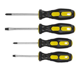 Набор слесарных отверток STAYER MASTER двухкомпонентная рукоятка, магнитный наконечник, 4шт 2513-H4_z01 
