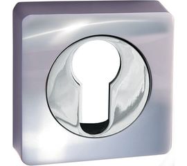 Квадратная накладка на цилиндр RENZ хром блестящий INET 02 CP 