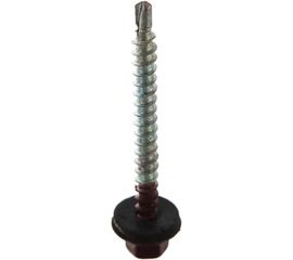 Кровельный саморез Tech-Krep КР сверло 4,8х51 RAL-3005 винно-красный 200 шт, ведро 127876 