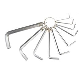 Набор шестигранных ключей TOPEX 10 шт., 1.5-10 мм 35D954 