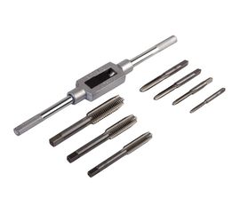 Набор метчиков WIEDERKRAFT М3 - 12, 8 предметов, метрическая резьба WDK-TS0312 