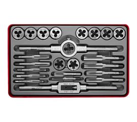 Набор метчиков и плашек Зубр МАСТЕР сталь 9ХС, 24 предмета 28116-H24_z01 