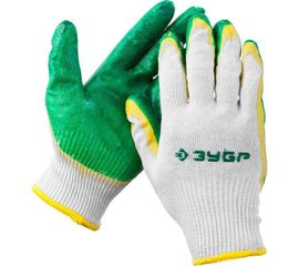 Перчатки трикотажные с двойной обливной ладонью из латекса (размер S-M) МАСТЕР ЗУБР 11459-S 