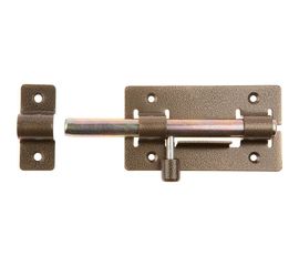 Накладная задвижка для дверей Россия ЗД-01 корпус порошковое покрытие стержень цинковое покрытие бронза круглый засов 14 мм 64x115 мм 37774-1 