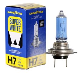 Автомобильная галогенная лампа Goodyear Н7 12V 55W PX26d Super White GY017126 