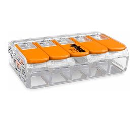 Клеммы КВТ WAGO, 221-415, 5Х4,0мм2, с рычажком, упаковка 25шт 67513 