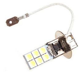 Автолампа диод SKYWAY H3, 12V, 12 SMD, блистер с цоколем, 1-контакт, белая, комплект 2 шт., ближний, дальний, S08201323 