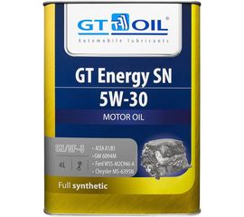 Масло Energy SN, SAE 5W30, API SN, 4 л GT OIL 8809059407257 