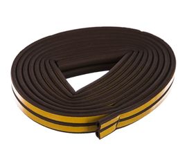 Уплотнитель СИБРТЕХ 6 м, профиль "D", коричневый // СИБРТЕХ Р 93939 