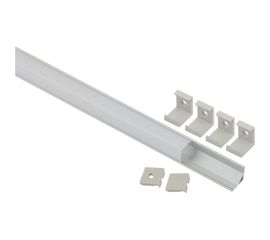 Комплект с угловым анодированным профилем ЭРА 1616S CAB280 16х16мм, 2м и квадратным экраном Б0039466 