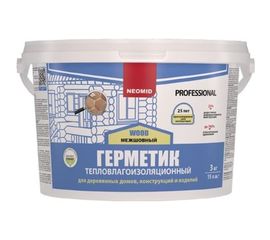 Строительный герметик Neomid Professional 3 кг, ведро, тик Н -ГермPROFF-3/тик 