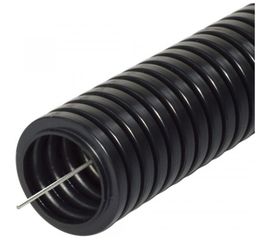 Гофрированная труба ЭРА ПНД черный d 16мм с зондом, легкая 50м Б0043779 