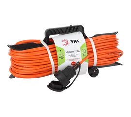 Силовой удлинитель на рамке ЭРА UFx-1-2x1.5-50m-IP44 без заземления, 1 гнездо, 50 метров, ПВС 2х1.5, 4/96 Б0046823 