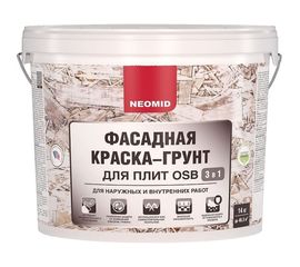 Фасадная краска-крунт для плит OSB Neomid Proff 3в1, 14 кг Н-ГрунтКраскаOSB-14 