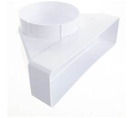 Соединитель угловой плоского воздуховода с фланцевым воздухораспределителем 60х204/D100 ERA 620СК10ФП 