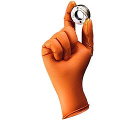 Нескользящие одноразовые перчатки Jeta Safety JSN NATRIX оранжевые, размер L JSN 50 NATRIX OR 09 
