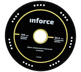 Диск алмазный отрезной по металлу (125х22.2 мм) INFORCE 11-01-702 