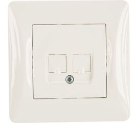 Компьютерная розетка GUSI ELECTRIC Ugra RJ45, двойная, СУ, белый С11К2-001-СБ 