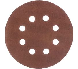 Круг абразивный с перфорацией (5 шт; 125 мм; Р240; Velcro; 8 отв) Biber 70688 тов-165728 