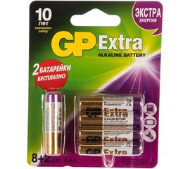 Алкалиновые батарейки GP AAA 8+2 шт Extra Alkaline 24А 24AX8/2-2CR10 
