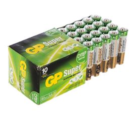 Алкалиновые батарейки GP АA 40 шт Super Alkaline 15А 15A-2CRVS40 