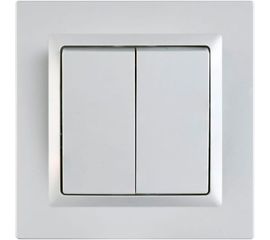 2 клавишный выключатель ECON Камелия 10А белый K002 