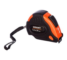 Обрезиненная рулетка с автостопом, 7.5x25мм Gigant GW7525 