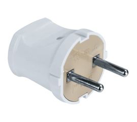 Вилка Navigator NCA-PL01-6A-X-WH прямая, без заземления, белая 61358 
