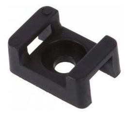 Площадка для крепления стяжки REXANT ПС-2 22x16 мм, черная, упаковка 10 шт. 07-2103-10 