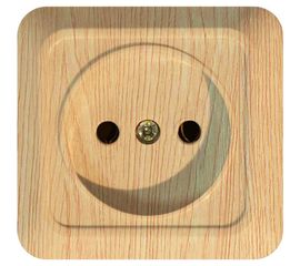 Розетка Jilion 1 гнездо без заземления дуб 9533474 