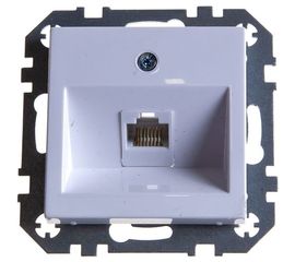 Розетка для интернета LIREGUS Эпсилон IKL-001-01 E/B белая без рамки 28-032 