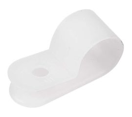 Кабельная скоба под винт REXANT 6 мм, белая, 50 шт. 07-4406 