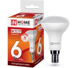Светодиодная лампа IN HOME LED-R50-VC 6Вт, 230В, Е14, 6500К, 525Лм 4690612031156 