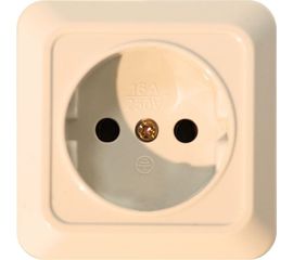 Розетка Jilion 1 гнездо без заземления бежевый 9533427 